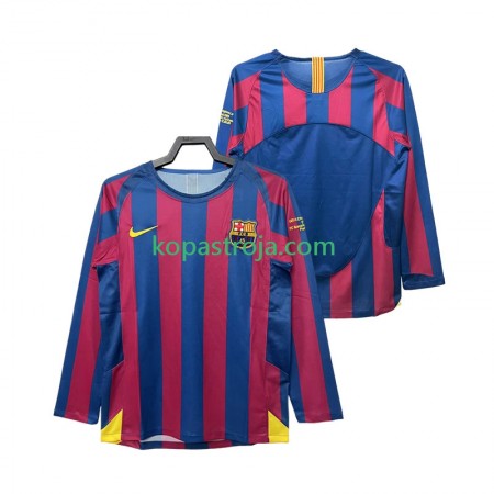 Billiga Fotbollströjor FC Barcelona Champions League 2006 Retro Hemma tröja 2005 Långärmad